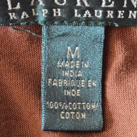 Women's Size Medium Ralph Lauren Beaded Short Sleeve V-Neck Pullover - Picture 7 of 9